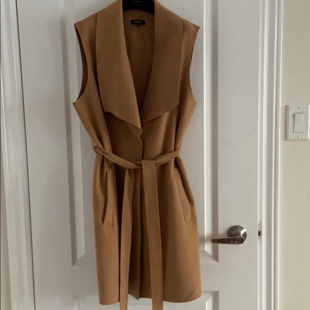 M Boutique Camel Belted Vest